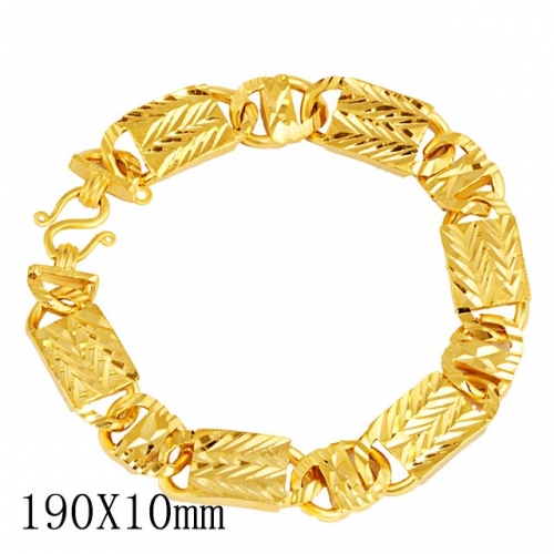 BC Wholesale 24K Gold Jewelry Men's Bracelets Vietnam Alluvial Gold Jewelry Bracelets NO.#CJ4BH0235456