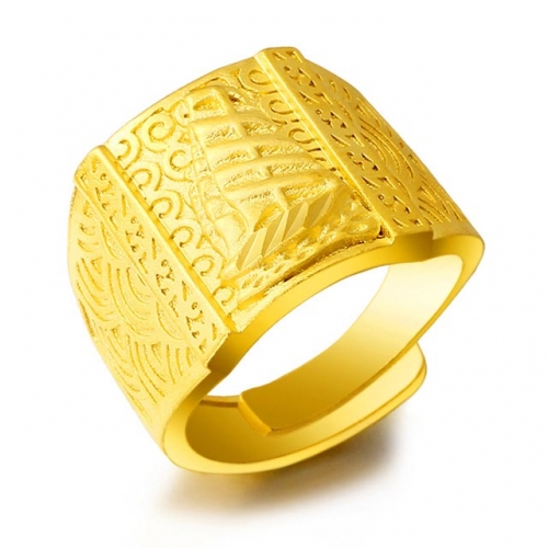 BC Wholesale 24K Gold Jewelry Men's Rings Vietnam Alluvial Gold Rings Jewelry Open Rings NO.#CJ4RE0185800