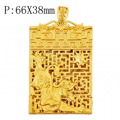 BC Wholesale 24K Gold Jewelry Men's Pendants Vietnam Alluvial Gold Pendants Jewelry Without Chain NO.#CJ4PL00029