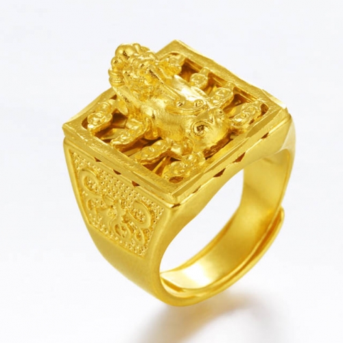 BC Wholesale 24K Gold Jewelry Men's Rings Vietnam Alluvial Gold Rings Jewelry Open Rings NO.#CJ4RT741421