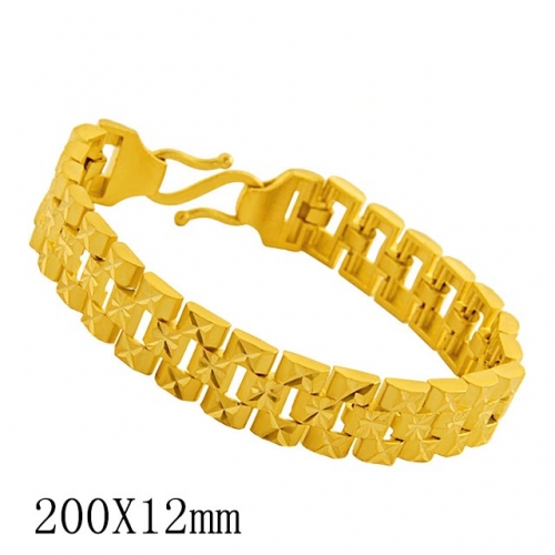 BC Wholesale 24K Gold Jewelry Men's Bracelets Vietnam Alluvial Gold Jewelry Bracelets NO.#CJ4BE0235456
