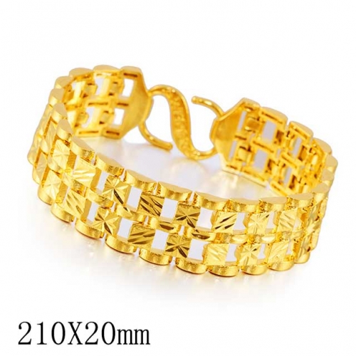BC Wholesale 24K Gold Jewelry Men's Bracelets Vietnam Alluvial Gold Jewelry Bracelets NO.#CJ4BQ0235456