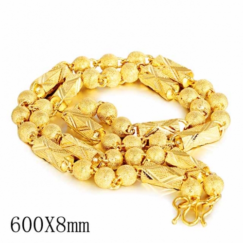 BC Wholesale 24K Gold Jewelry Men's Necklaces Vietnam Alluvial Gold Jewelry Necklaces NO.#CJ4N100