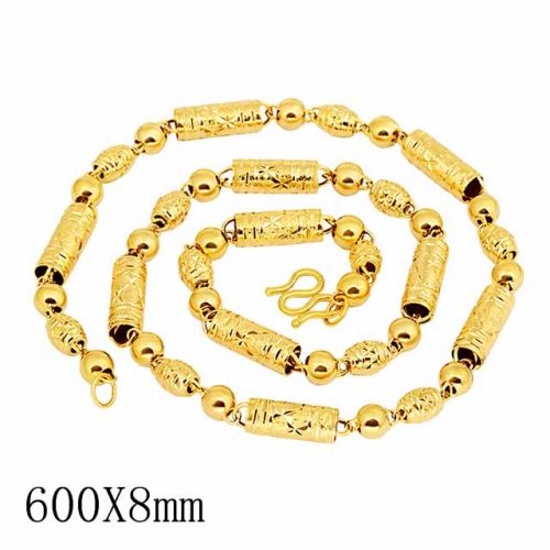 BC Wholesale 24K Gold Jewelry Men's Necklaces Vietnam Alluvial Gold Jewelry Necklaces NO.#CJ4N002