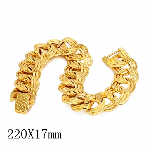 BC Wholesale 24K Gold Jewelry Men's Bracelets Vietnam Alluvial Gold Jewelry Bracelets NO.#CJ4BE0001