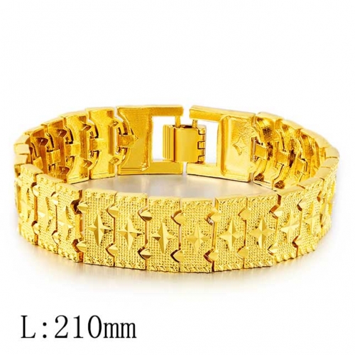 BC Wholesale 24K Gold Jewelry Men's Bracelets Vietnam Alluvial Gold Jewelry Bracelets NO.#CJ4BL0235456