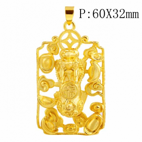 BC Wholesale 24K Gold Jewelry Men's Pendants Vietnam Alluvial Gold Pendants Jewelry Without Chain NO.#CJ4PO00029