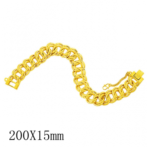 BC Wholesale 24K Gold Jewelry Men's Bracelets Vietnam Alluvial Gold Jewelry Bracelets NO.#CJ4BR0235456