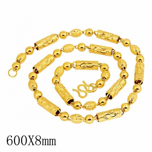 BC Wholesale 24K Gold Jewelry Men's Necklaces Vietnam Alluvial Gold Jewelry Necklaces NO.#CJ4NA002