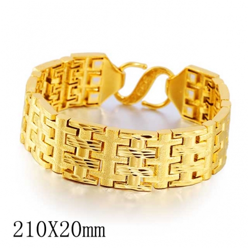 BC Wholesale 24K Gold Jewelry Men's Bracelets Vietnam Alluvial Gold Jewelry Bracelets NO.#CJ4BK0235456