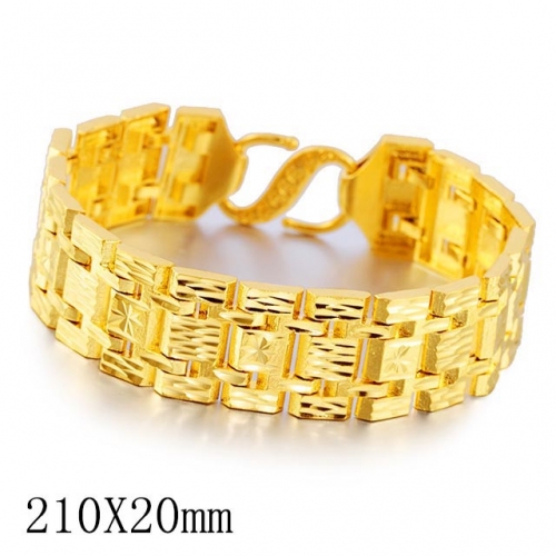 BC Wholesale 24K Gold Jewelry Men's Bracelets Vietnam Alluvial Gold Jewelry Bracelets NO.#CJ4BZ0235456