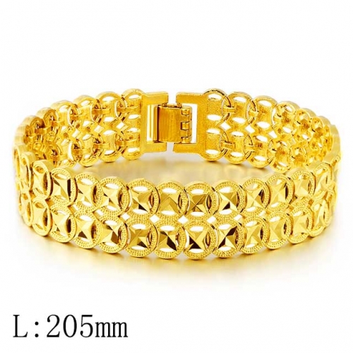 BC Wholesale 24K Gold Jewelry Men's Bracelets Vietnam Alluvial Gold Jewelry Bracelets NO.#CJ4BP0235456