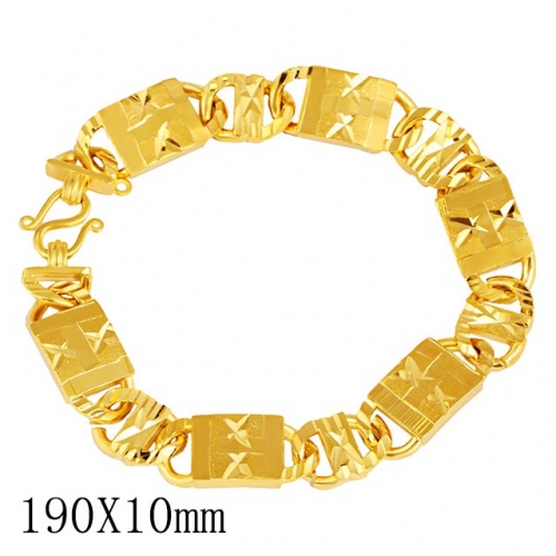 BC Wholesale 24K Gold Jewelry Men's Bracelets Vietnam Alluvial Gold Jewelry Bracelets NO.#CJ4BG0235456