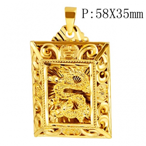 BC Wholesale 24K Gold Jewelry Men's Pendants Vietnam Alluvial Gold Pendants Jewelry Without Chain NO.#CJ4PF00029