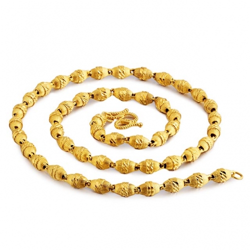 BC Wholesale 24K Gold Jewelry Men's Necklaces Vietnam Alluvial Gold Jewelry Necklaces NO.#CJ4N104
