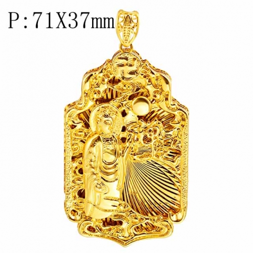 BC Wholesale 24K Gold Jewelry Men's Pendants Vietnam Alluvial Gold Pendants Jewelry Without Chain NO.#CJ4PR00029