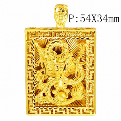 BC Wholesale 24K Gold Jewelry Men's Pendants Vietnam Alluvial Gold Pendants Jewelry Without Chain NO.#CJ4PS00029