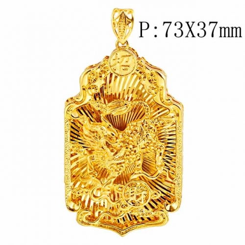 BC Wholesale 24K Gold Jewelry Men's Pendants Vietnam Alluvial Gold Pendants Jewelry Without Chain NO.#CJ4PQ00029