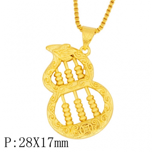 BC Wholesale 24K Gold Jewelry Women's Pendants Alluvial Gold Pendants Jewelry Without Chain NO.#CJ4PGH333
