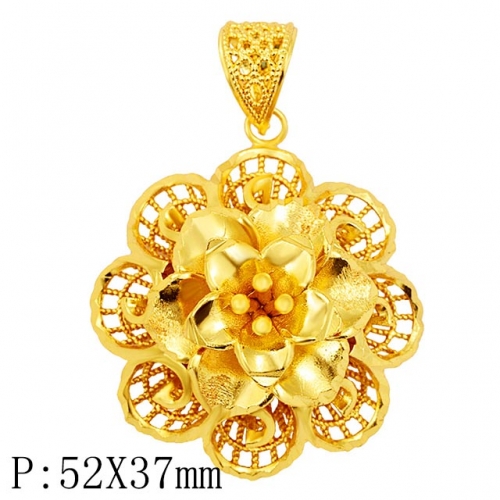 BC Wholesale 24K Gold Jewelry Women's Pendants Alluvial Gold Pendants Jewelry Without Chain NO.#CJ4PGF22332