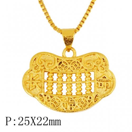 BC Wholesale 24K Gold Jewelry Women's Pendants Alluvial Gold Pendants Jewelry Without Chain NO.#CJ4PHD22332