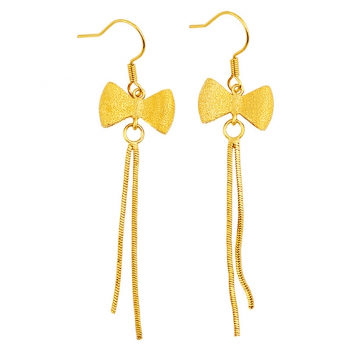 BC Wholesale 24K Gold Jewelry Women's Earrings Alluvial Gold Earrings Jewelry NO.#CJ4EDL101