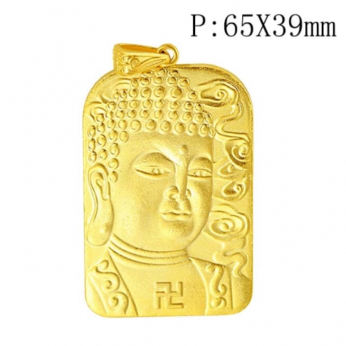 BC Wholesale 24K Gold Jewelry Women's Pendants Alluvial Gold Pendants Jewelry Without Chain NO.#CJ4PA22332