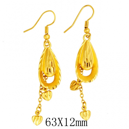 BC Wholesale 24K Gold Jewelry Women's Earrings Alluvial Gold Earrings Jewelry NO.#CJ4EDN101