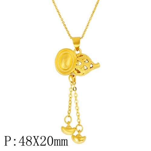 BC Wholesale 24K Gold Jewelry Women's Pendants Alluvial Gold Pendants Jewelry Without Chain NO.#CJ4PGR22332