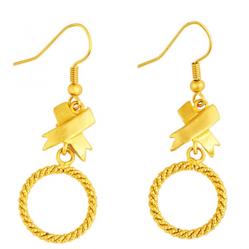 BC Wholesale 24K Gold Jewelry Women's Earrings Alluvial Gold Earrings Jewelry NO.#CJ4EDX101