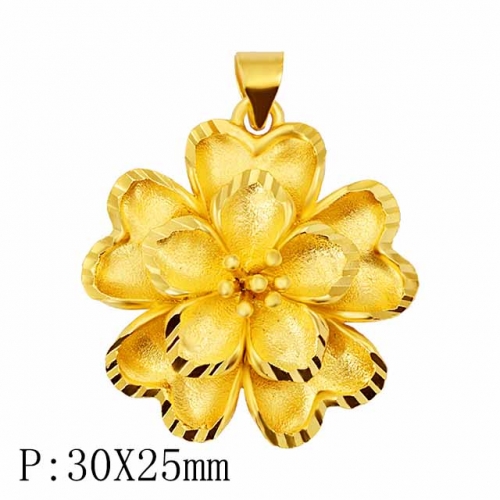 BC Wholesale 24K Gold Jewelry Women's Pendants Alluvial Gold Pendants Jewelry Without Chain NO.#CJ4PF22332
