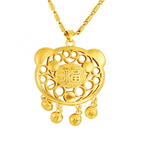 BC Wholesale 24K Gold Jewelry Women's Pendants Alluvial Gold Pendants Jewelry Without Chain NO.#CJ4PI222