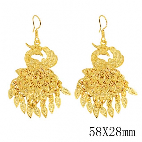 BC Wholesale 24K Gold Jewelry Women's Earrings Alluvial Gold Earrings Jewelry NO.#CJ4E103