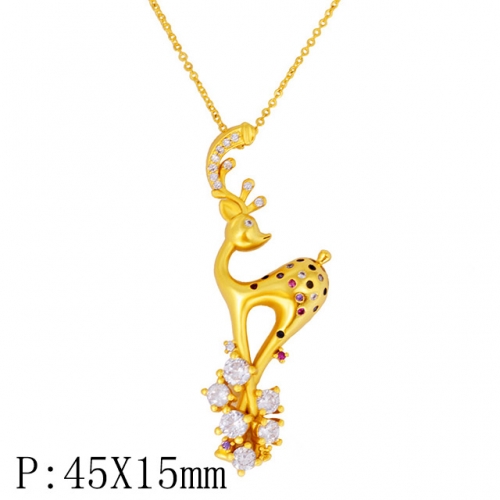 BC Wholesale 24K Gold Jewelry Women's Pendants Alluvial Gold Pendants Jewelry Without Chain NO.#CJ4PHU22332