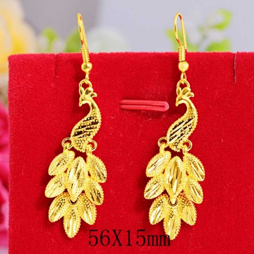BC Wholesale 24K Gold Jewelry Women's Earrings Alluvial Gold Earrings Jewelry NO.#CJ4EDY101