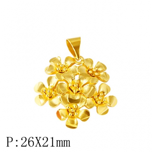 BC Wholesale 24K Gold Jewelry Women's Pendants Alluvial Gold Pendants Jewelry Without Chain NO.#CJ4PEP22332