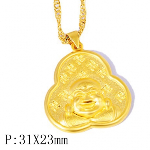 BC Wholesale 24K Gold Jewelry Women's Pendants Alluvial Gold Pendants Jewelry Without Chain NO.#CJ4PGY22332