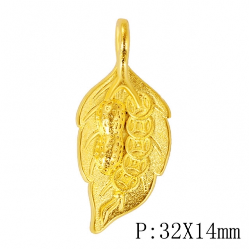 BC Wholesale 24K Gold Jewelry Women's Pendants Alluvial Gold Pendants Jewelry Without Chain NO.#CJ4PFB22332