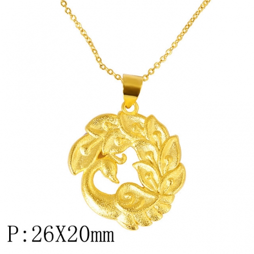 BC Wholesale 24K Gold Jewelry Women's Pendants Alluvial Gold Pendants Jewelry Without Chain NO.#CJ4PHK558225