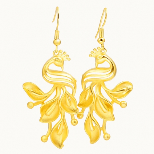 BC Wholesale 24K Gold Jewelry Women's Earrings Alluvial Gold Earrings Jewelry NO.#CJ4ED101