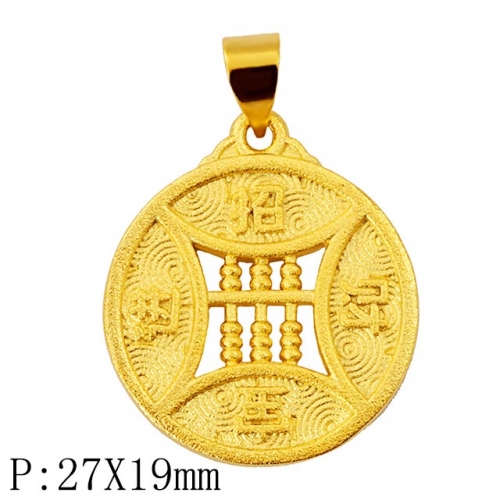BC Wholesale 24K Gold Jewelry Women's Pendants Alluvial Gold Pendants Jewelry Without Chain NO.#CJ4PGB22332