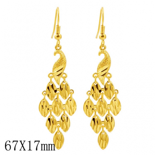 BC Wholesale 24K Gold Jewelry Women's Earrings Alluvial Gold Earrings Jewelry NO.#CJ4EJ109