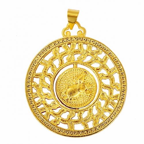 BC Wholesale 24K Gold Jewelry Women's Pendants Alluvial Gold Pendants Jewelry Without Chain NO.#CJ4PEZ22332