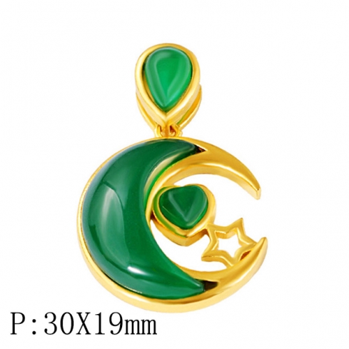 BC Wholesale 24K Gold Jewelry Women's Pendants Alluvial Gold Pendants Jewelry Without Chain NO.#CJ4PES22332