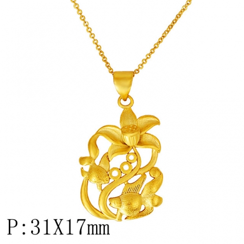 BC Wholesale 24K Gold Jewelry Women's Pendants Alluvial Gold Pendants Jewelry Without Chain NO.#CJ4PGT22332
