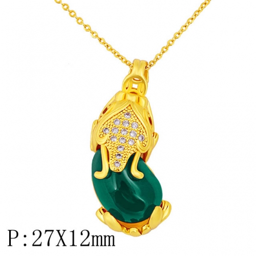 BC Wholesale 24K Gold Jewelry Women's Pendants Alluvial Gold Pendants Jewelry Without Chain NO.#CJ4PH111