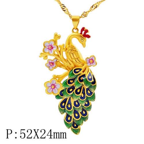 BC Wholesale 24K Gold Jewelry Women's Pendants Alluvial Gold Pendants Jewelry Without Chain NO.#CJ4PGM22332