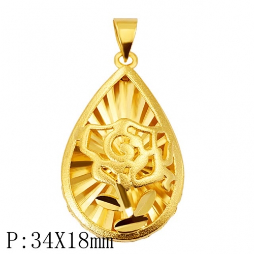 BC Wholesale 24K Gold Jewelry Women's Pendants Alluvial Gold Pendants Jewelry Without Chain NO.#CJ4PGD22332