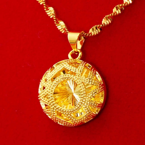BC Wholesale 24K Gold Jewelry Women's Pendants Alluvial Gold Pendants Jewelry Without Chain NO.#CJ4PH22332