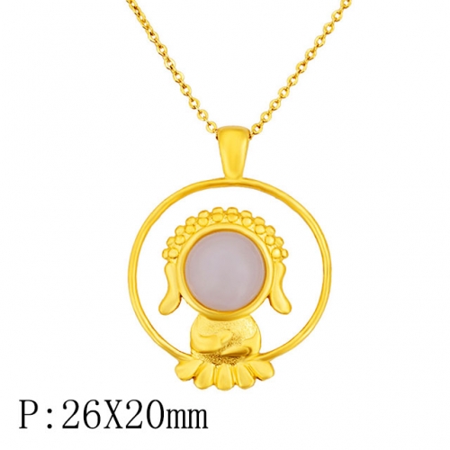 BC Wholesale 24K Gold Jewelry Women's Pendants Alluvial Gold Pendants Jewelry Without Chain NO.#CJ4PHN111